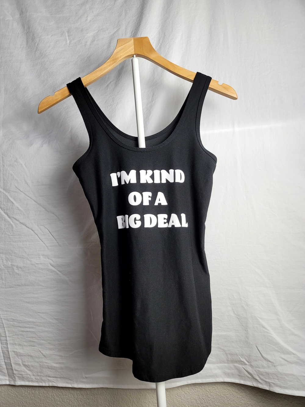 No Boundaries Black Tank Top with White Statement Print